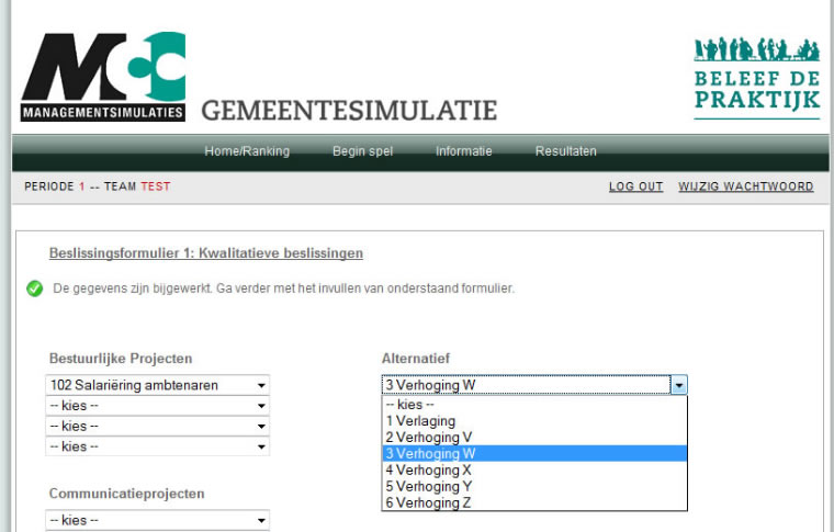 Gemeente Simulatie Game